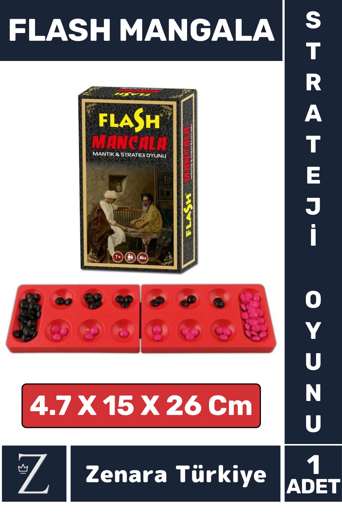 Zenara Premium Eğlenceli Strateji Analitik Düşünme Beceri Geliştirme Masa Oyun Takımı PLASTİK FLASH MANGALA