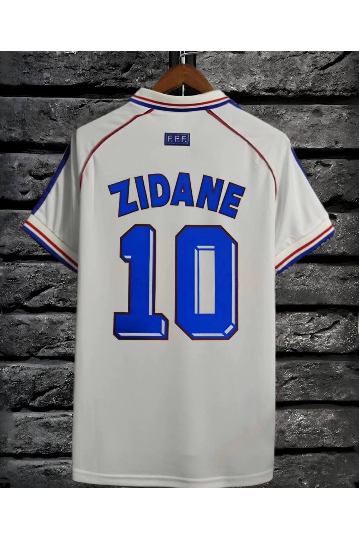 kombinezyum FRANSA #10 Zinédine Zidane 98 DÜNYA KUPASI FORMASI (WHİTE)