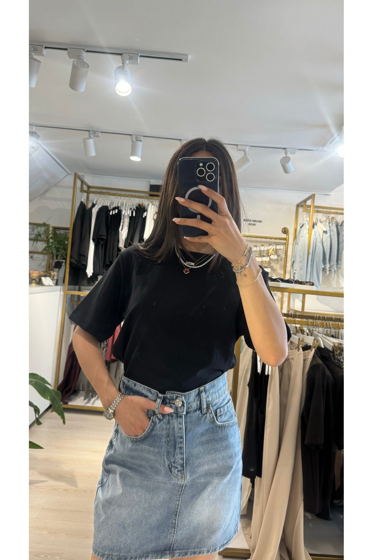 Boutique Mint Siyah T-Shirt