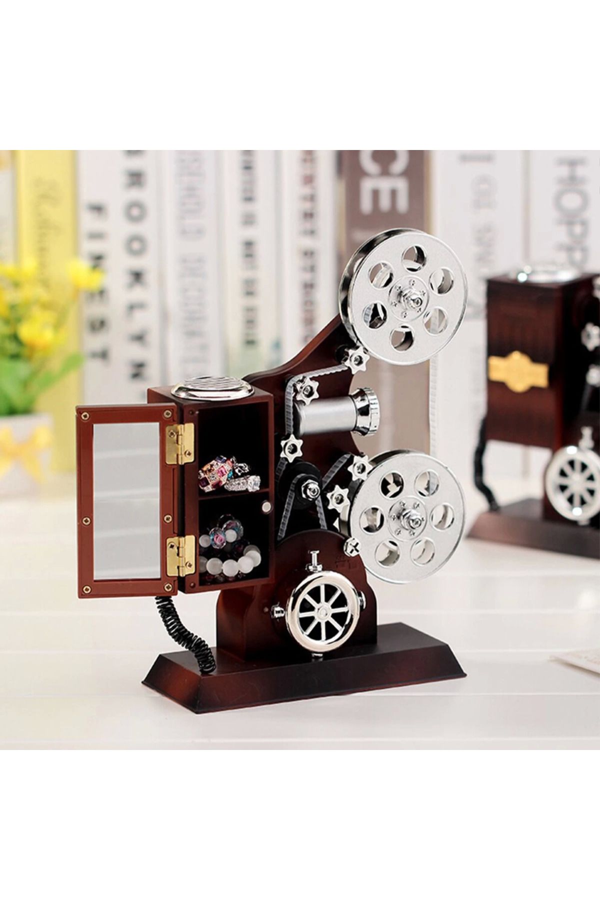 Modafiks Film Makinesi Görünümlü Müzik Kutusu Parti Malzemeleri
