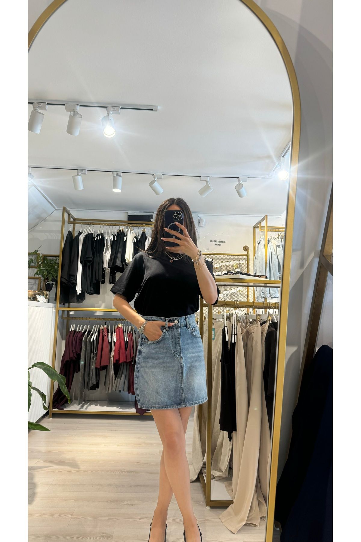 Boutique Mint Mavi Kot Etek