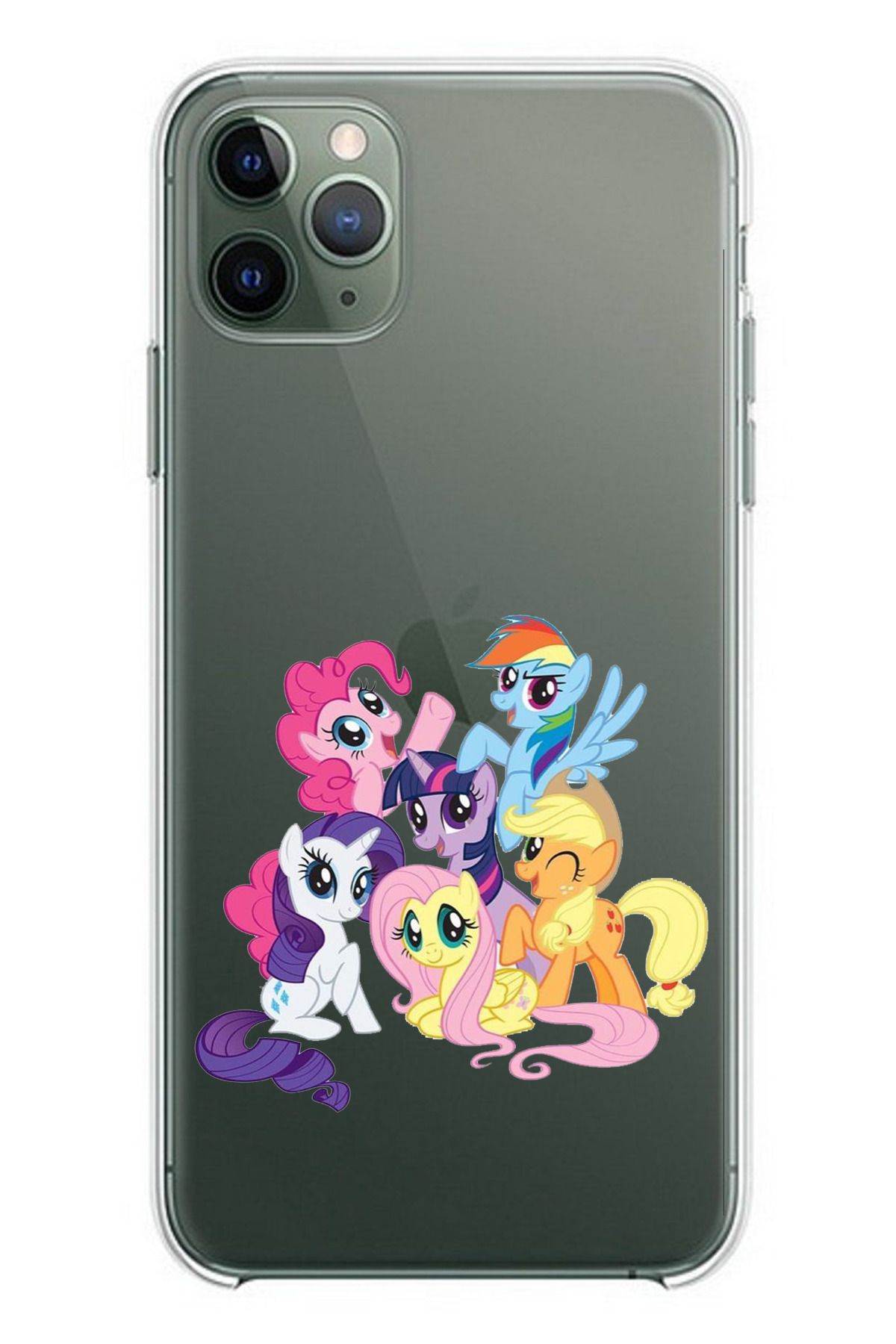TechTree iPhone 11 PRO Uyumlu My Little Pony: Arkadaşlık Sihirlidir Tasarım Şeffaf Silikon Kılıf