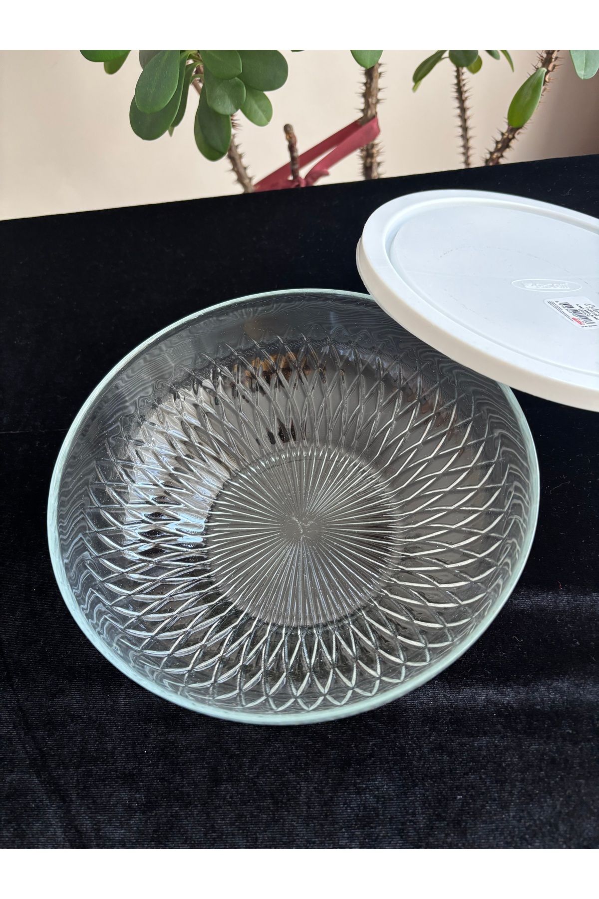 DİBA AVM-20 cm Glass Storage Container Salad Bowl Diameter 20 cm Height 7 cm Volume 1350 Cc 7