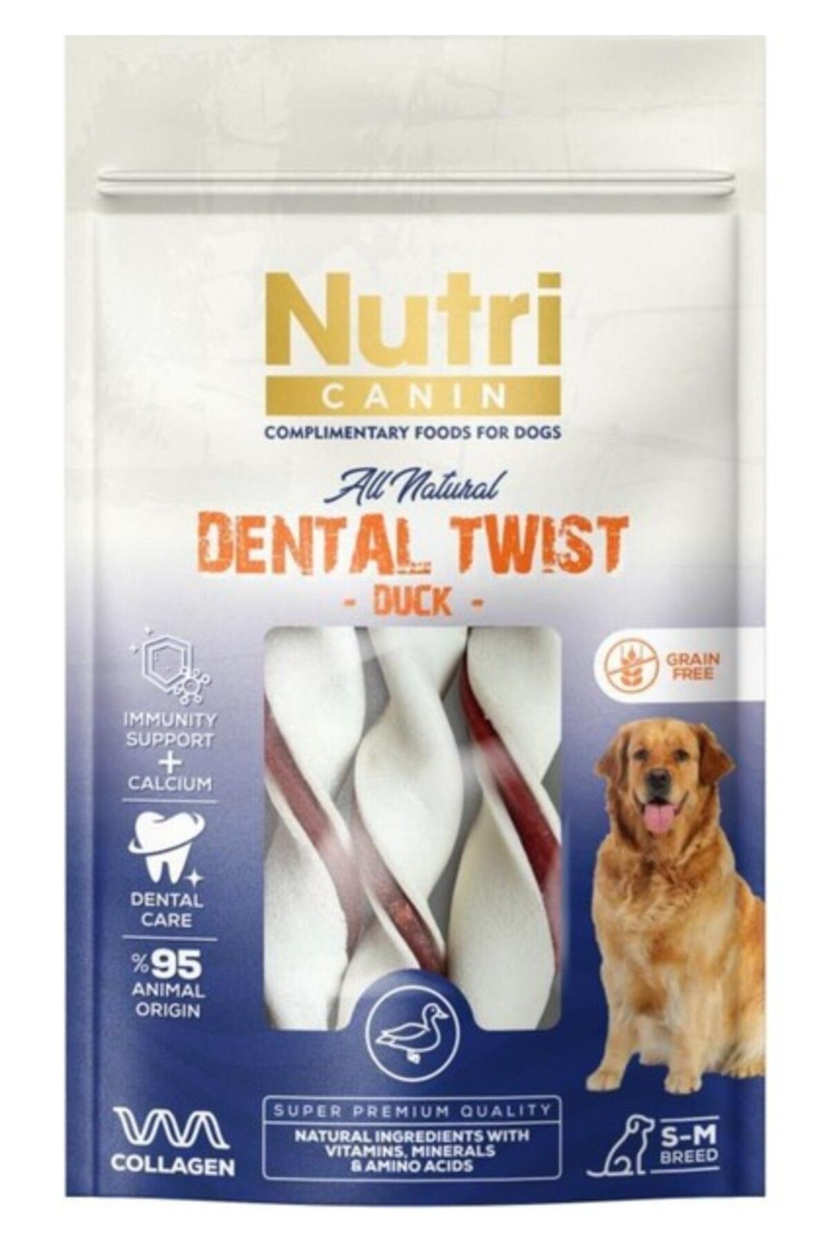 Orqinel Nutri Dental Twist Ördekli Diş Sağlığı Köpek Ödülü 80 gr