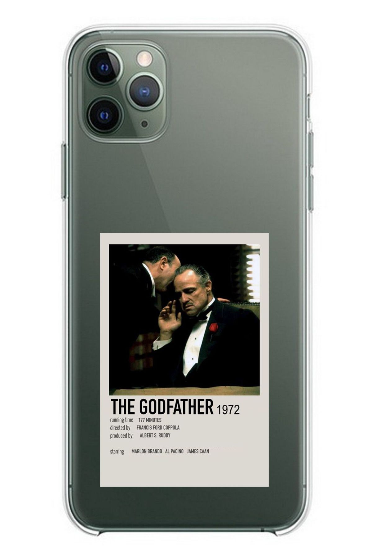 TechTree iPhone 11 PRO Uyumlu The GodFather Baba Poster Tasarımlı Şeffaf Silikon Kılıf