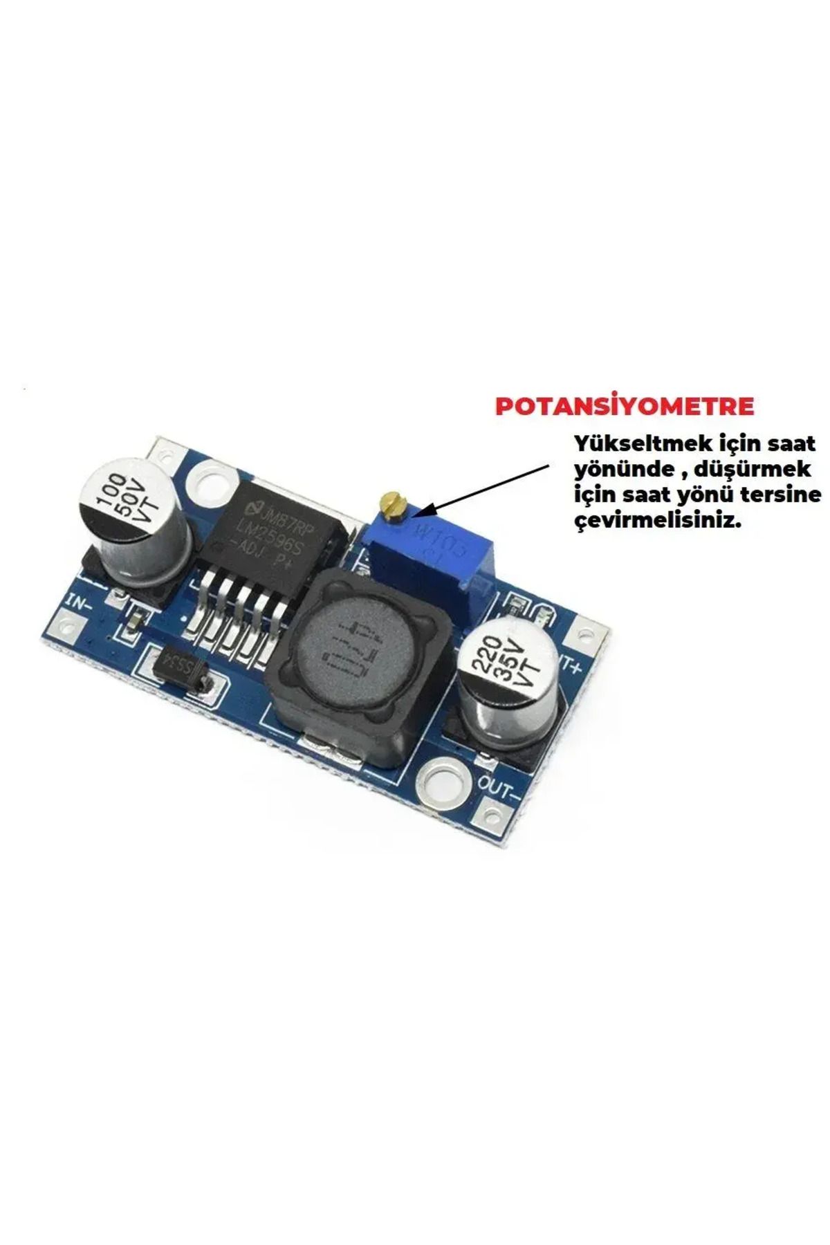 Elektronik Atölye LM2596 Ayarlanabilir DC DC Voltaj Düşürücü Step Down