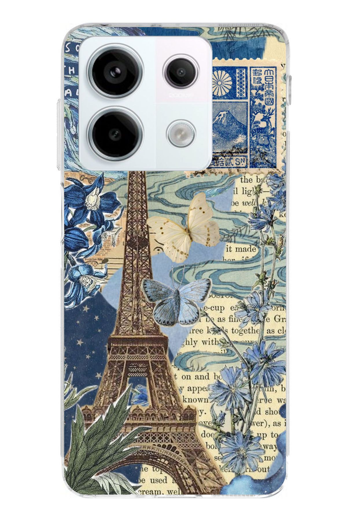 TechTree Redmi Note 13 PRO 5G Uyumlu Paris ve Eyfel Kulesi Şeffaf Silikon Kılıf