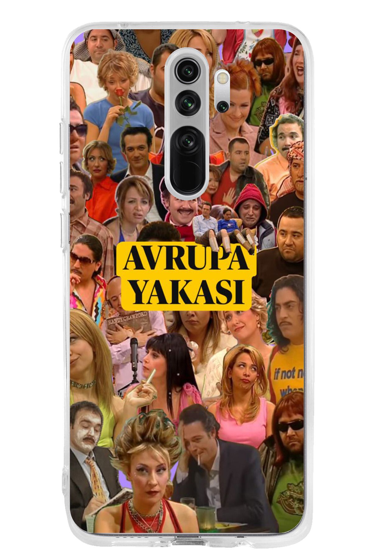 TechTree Redmi Note 8 Pro Uyumlu Avrupa Yakası Şeffaf Silikon Kılıf