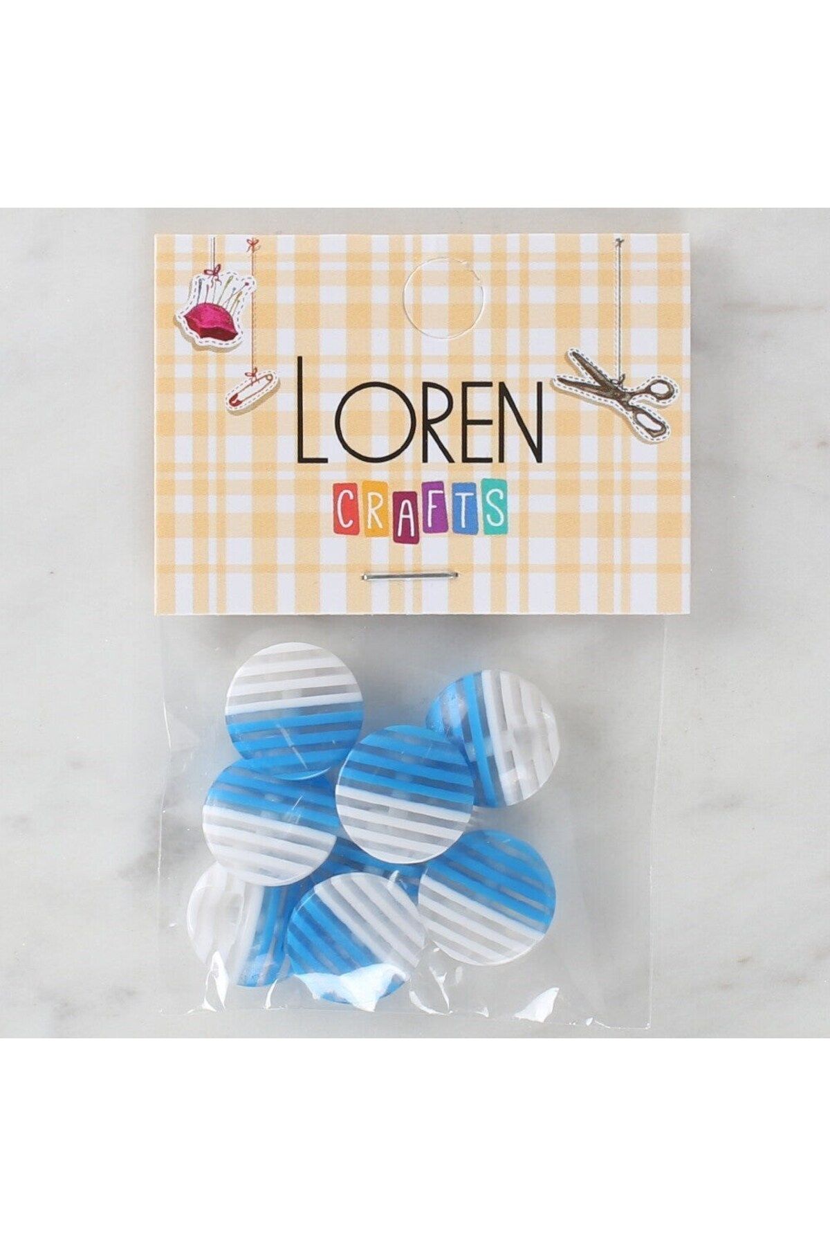 delta online Loren Crafts 8'li Desenli Düğme - 1085