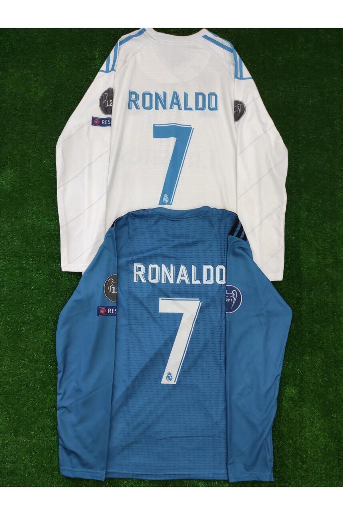 kombinezyum R.MADRİD #7 C.RONALDO KİEV % TURKUAZ Uzun Kollu Forması 2 Li Set