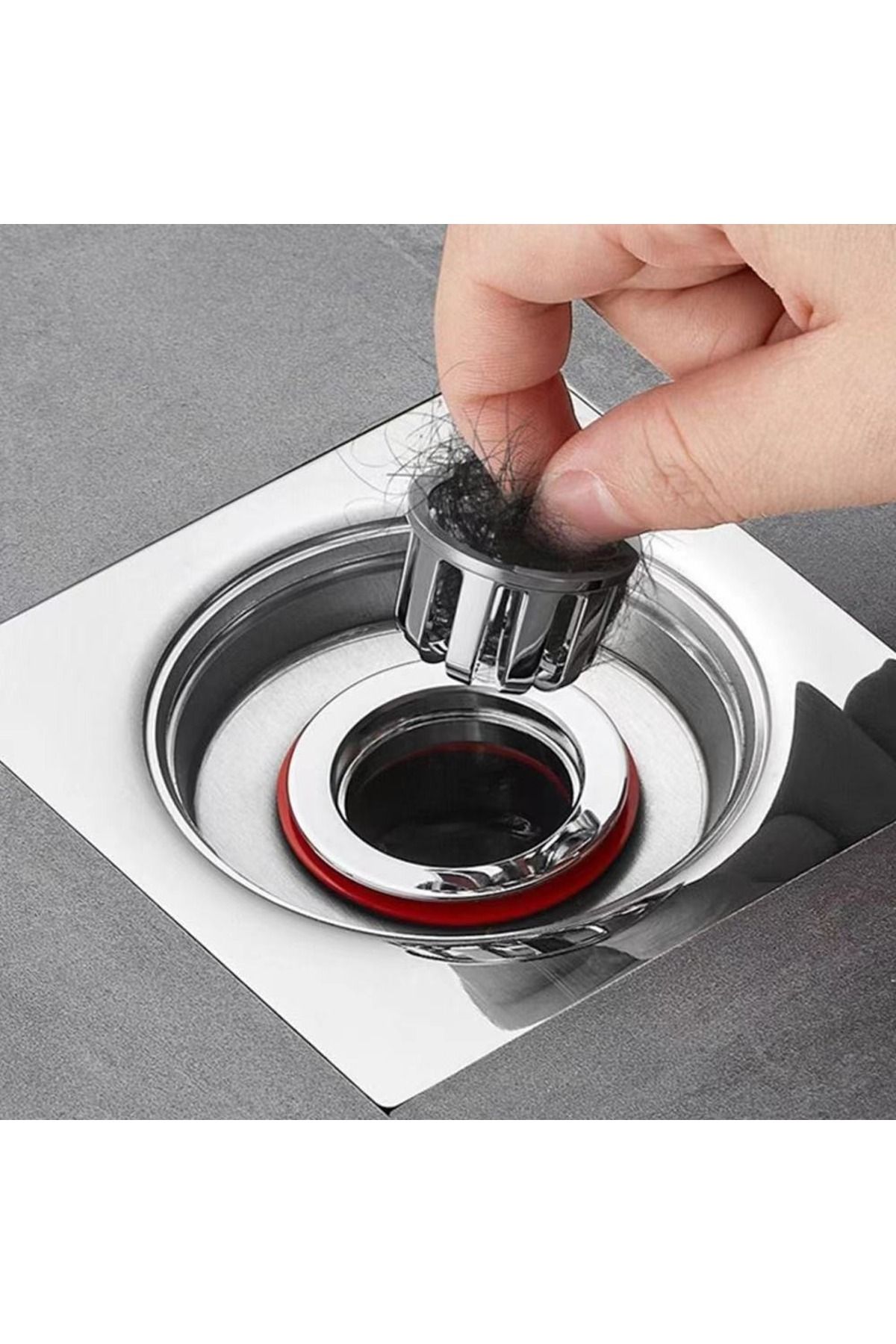 gaman Banyo Gideri Koku Önleyici Metal Tapa Banyoda Kötü Kokulara Son Gider Kapağı Contalı 3.2 Cm