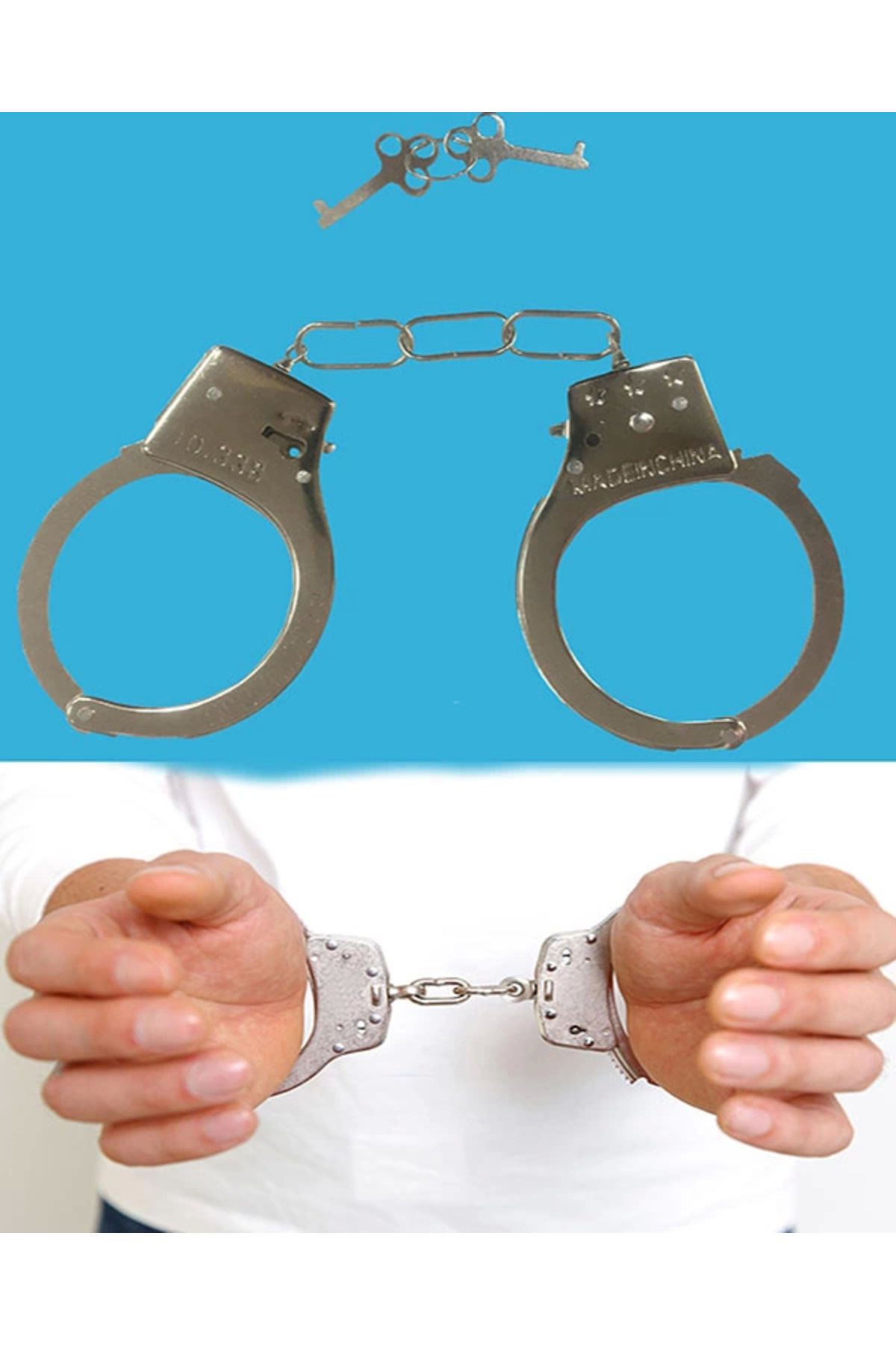 Modafiks Metal Malzemeden İmal Anahtarlı Oyuncak Polis Si