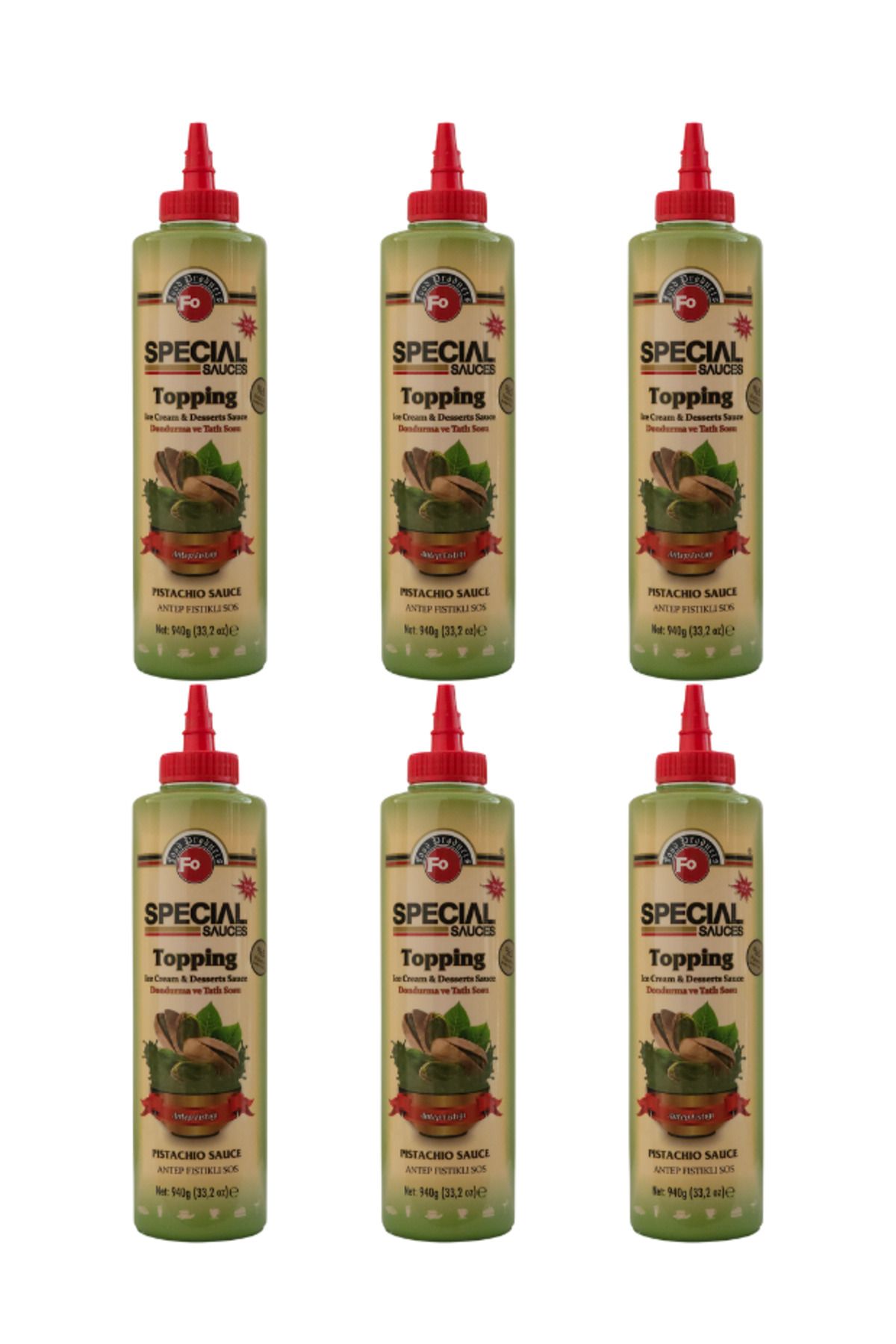 FO Antep Fıstıklı (Pistachio) Sos %5 Antep Fıstıklı Topping Sos x 6 Adet