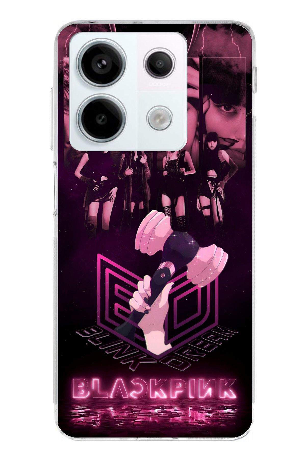 TechTree Redmi Note 13 PRO 5G Uyumlu Blackpink Poster Şeffaf Silikon Kılıf
