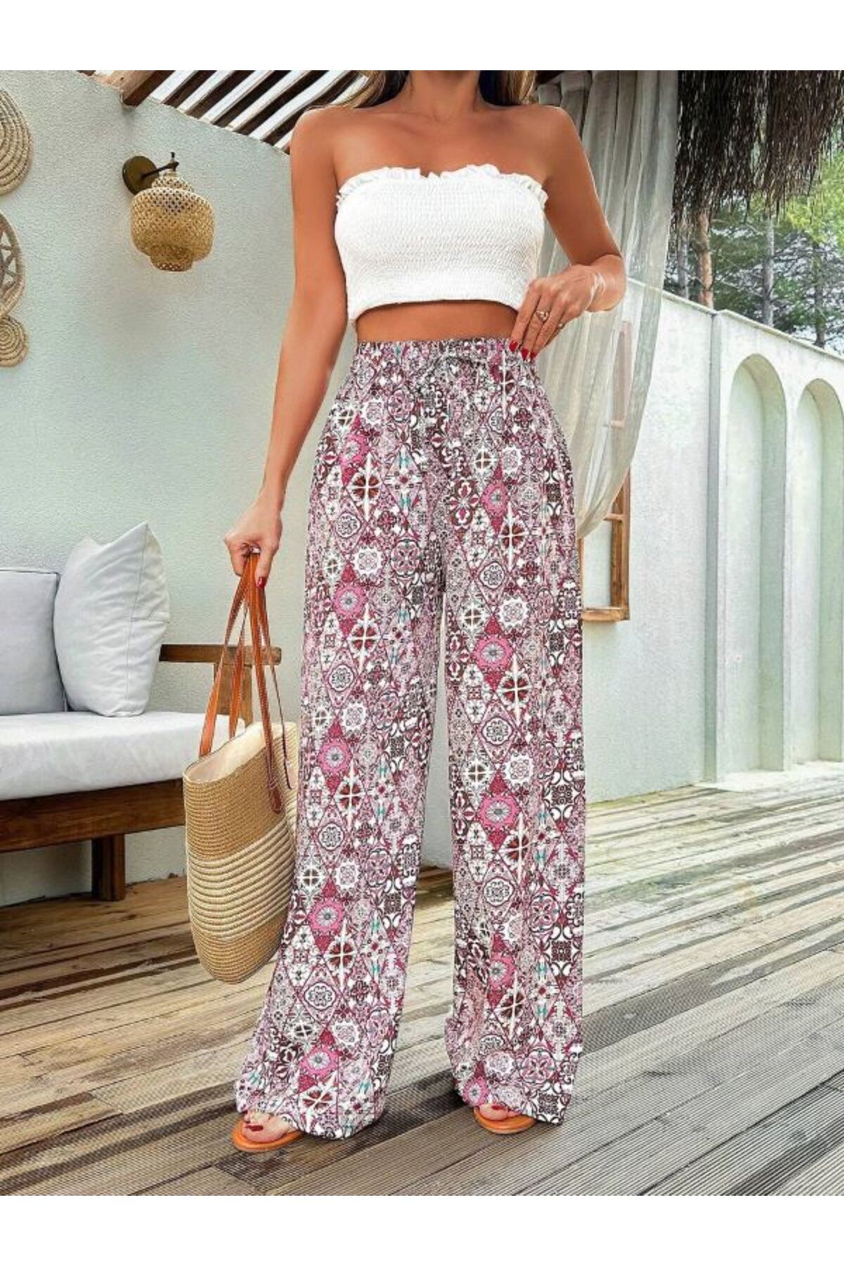 Aşkın fashion salaş viskon pantolon