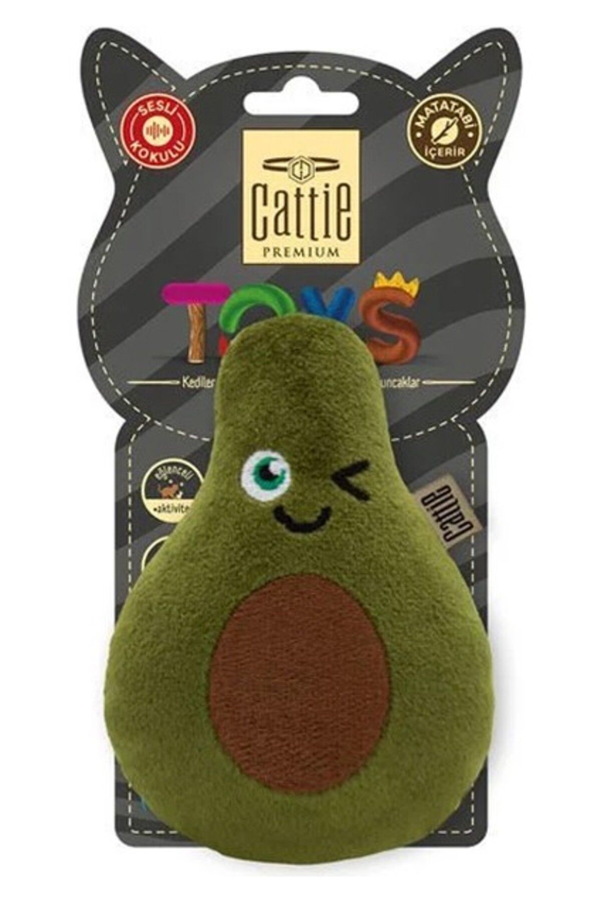 Orqinel Cattie Matatabili Kedi Peluş Oyuncağı Avokado 11 cm