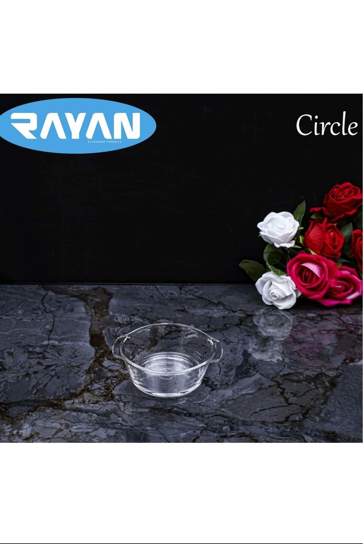 PRATİKOBA Circle Tekli Yuvarlak Cam Kahvaltılık Royaleks-81474