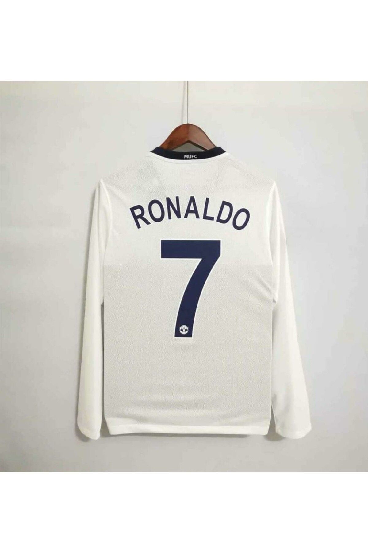 kombinezyum Manchester United 07/08 #7 C.RONALDO Uzun Kollu Retro Forma (WHİTE)