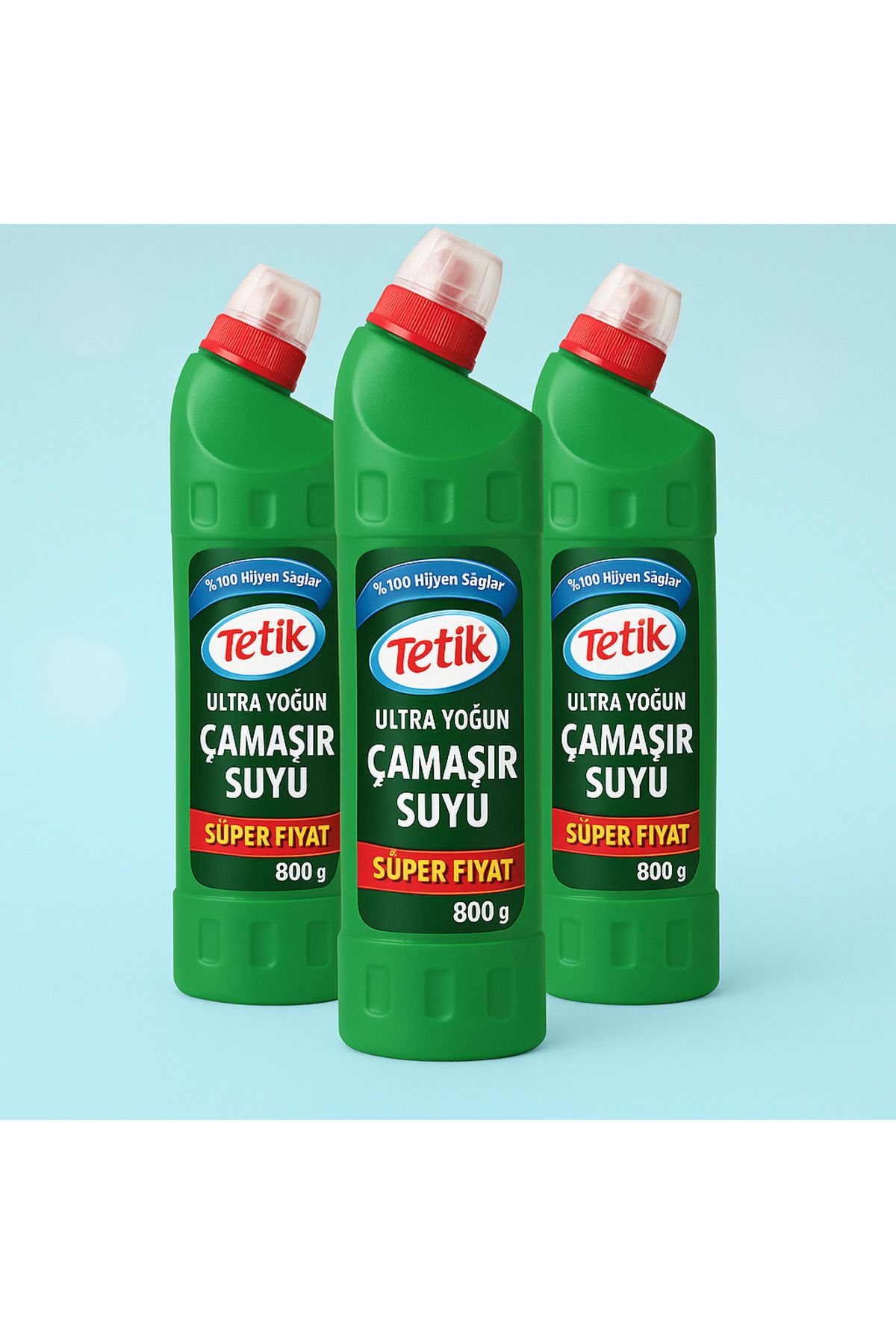 Tetik Ultra Yoğun Çamaşır Suyu (3 x 800 GR) – 1 Koli / 2,4 KG