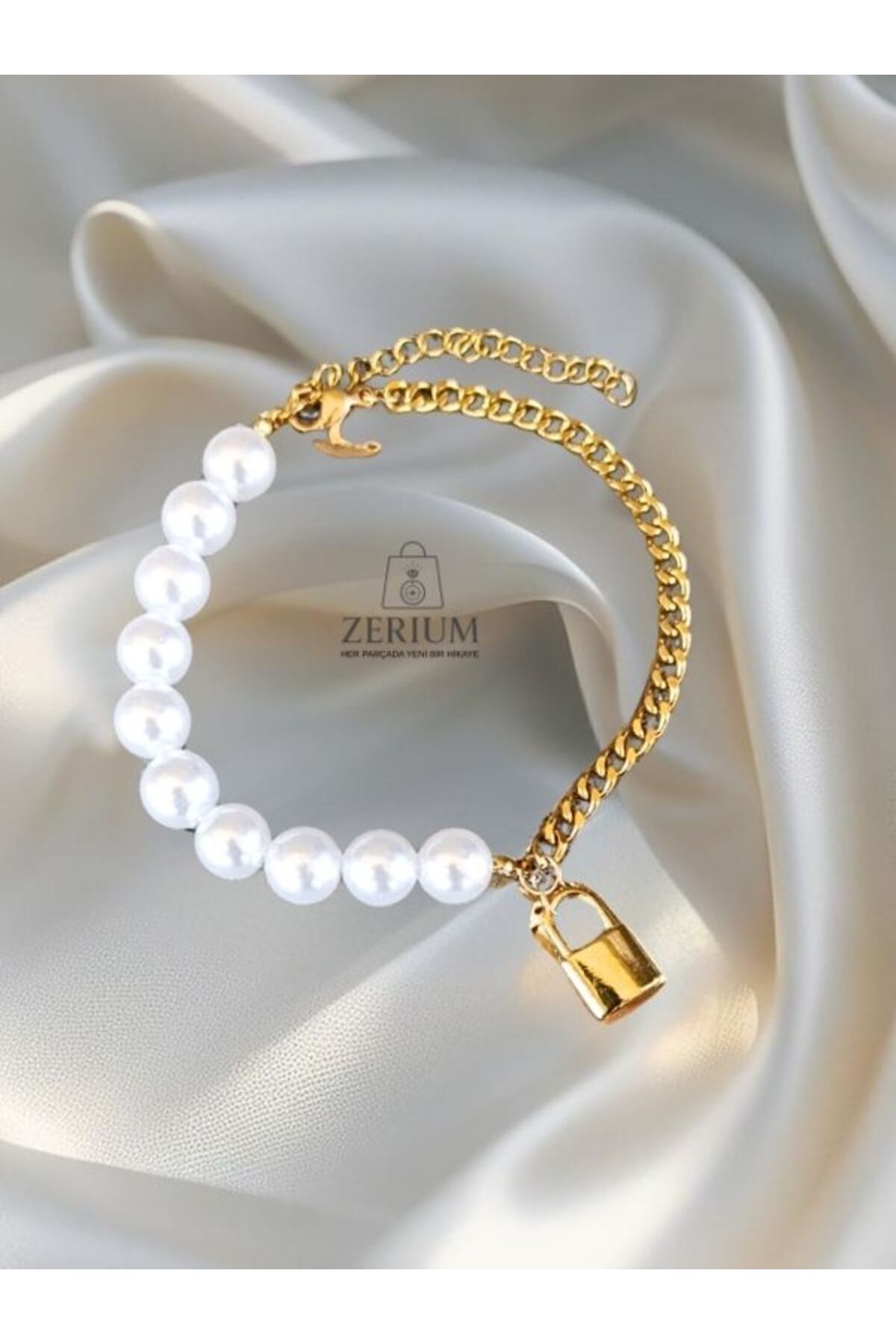 ZERİUM Kilitli Düşler 316L Zarif Çelik Kadın Bileklik