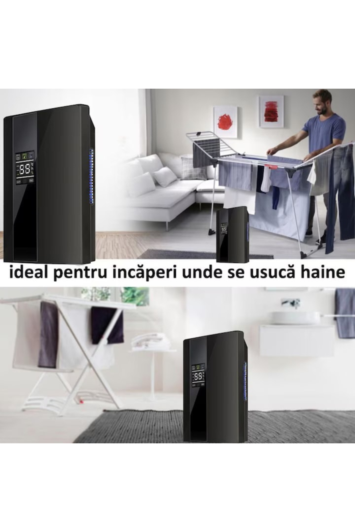 varioshop-VarioShop® Dehumidifier and Air Purifier, Temperature/Humidity Display, Peltier Technology, 3