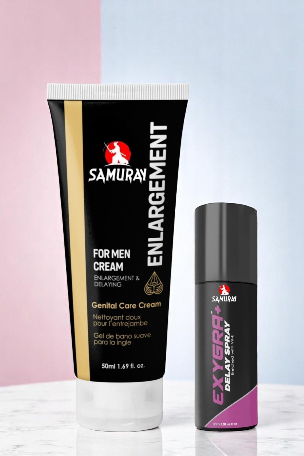 SAMURAY Büyütücülü Krem ve Geciktirmeye Yardımcı 30 ml Sprey ile Cinsel Gücünüzü Yükseltin