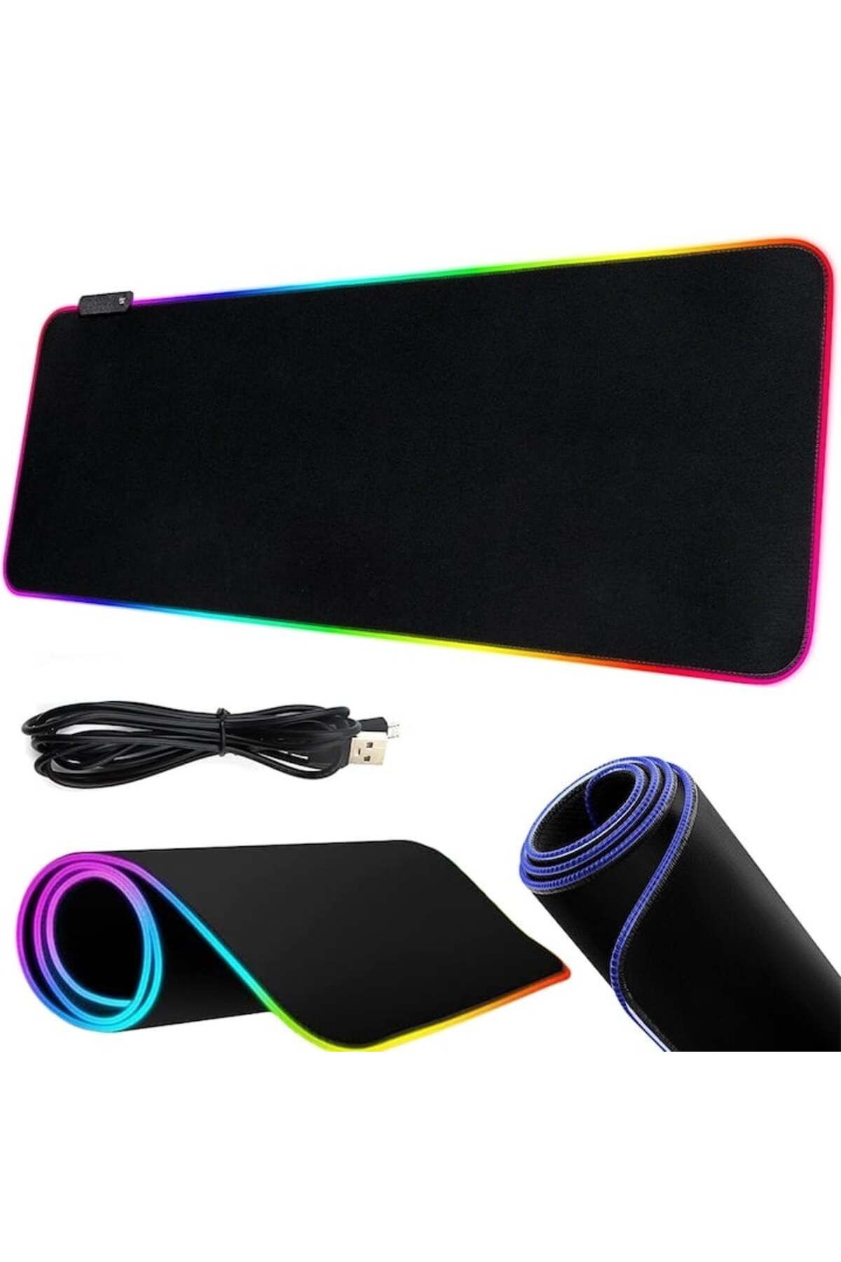 varioshop-VarioShop® gaming mousepad with LED lighting, Made of flexible, non-stick material and 1