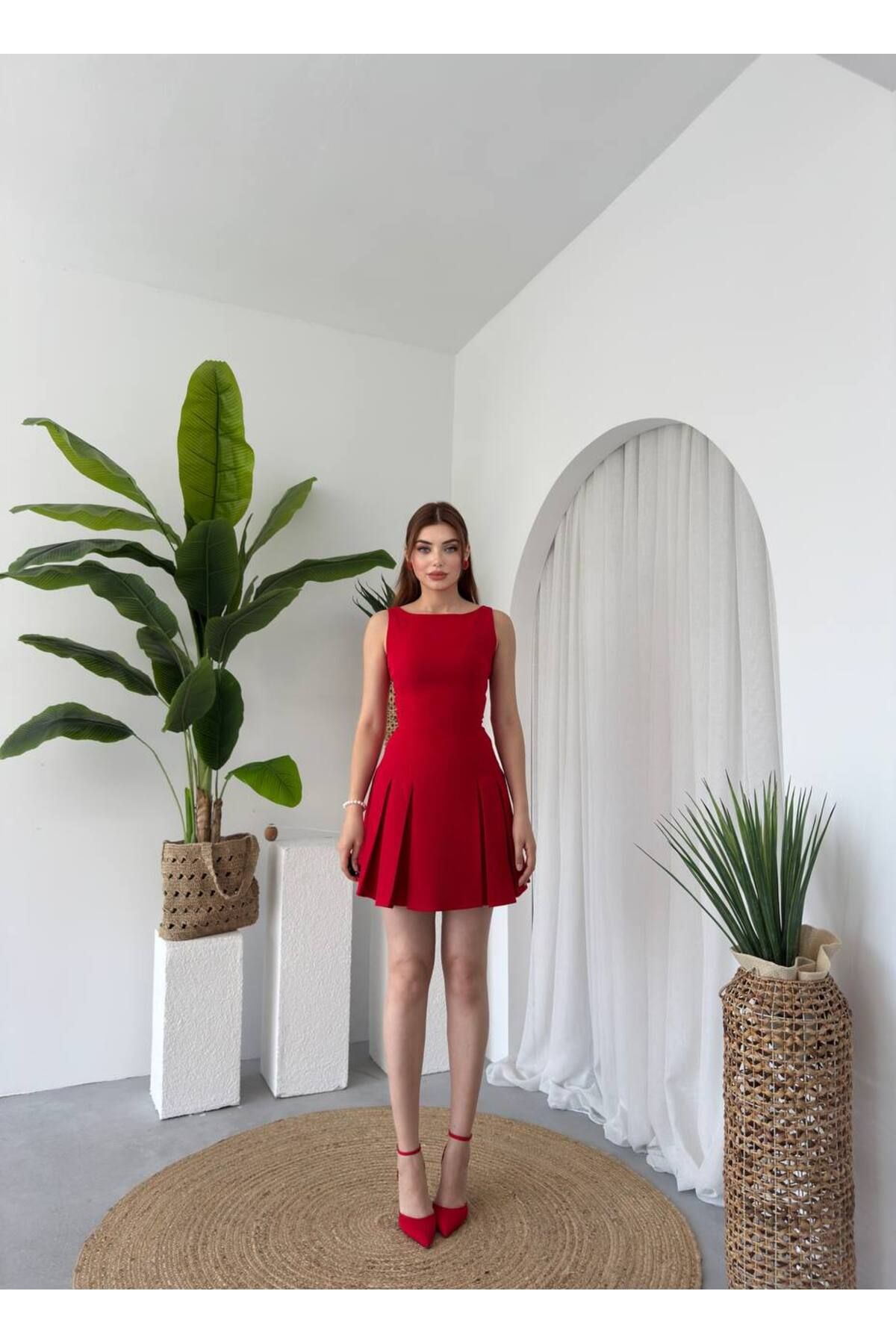 conconmoda Alfie Pileli Atlas Mini Elbise