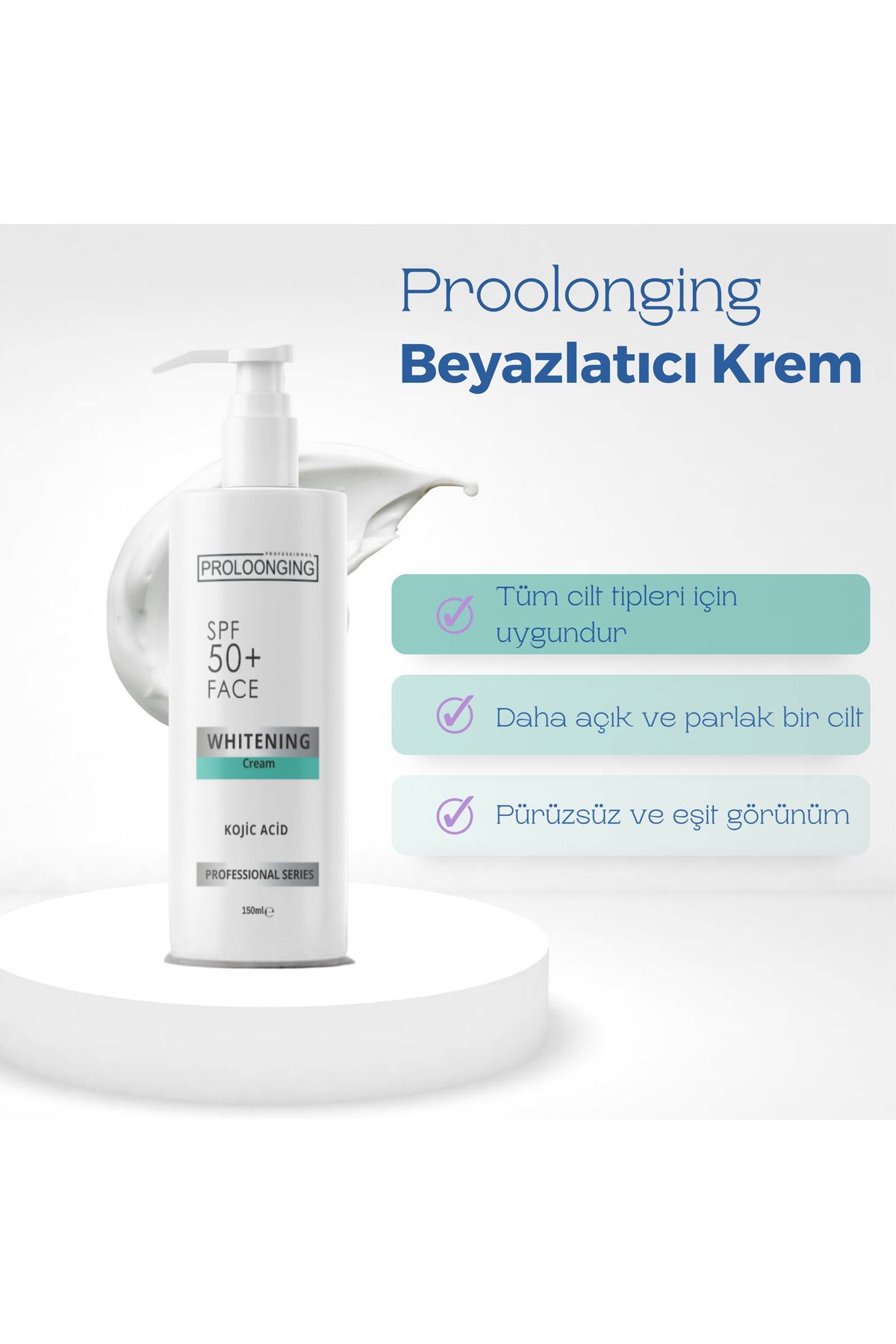 Cilt Beyazlatıcı Krem,aydınlatıcı Leke Kremi 50 Spf Yüz Kremi Güneş Korumalı 150 ml