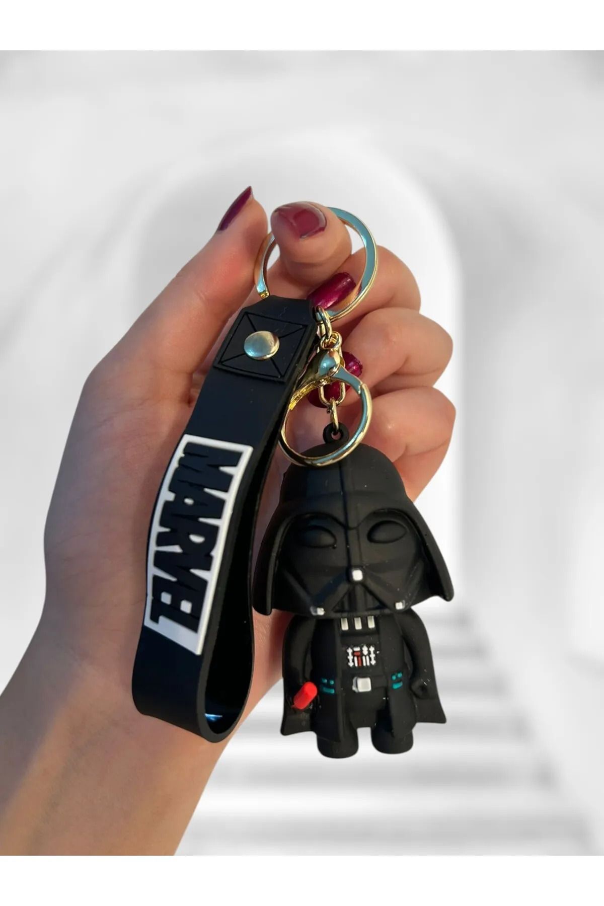 TAYEM Darth Vader Anahtarlık, Star Wars Silikonlu 3D Anahtarlık ve Çanta Aksesuarı