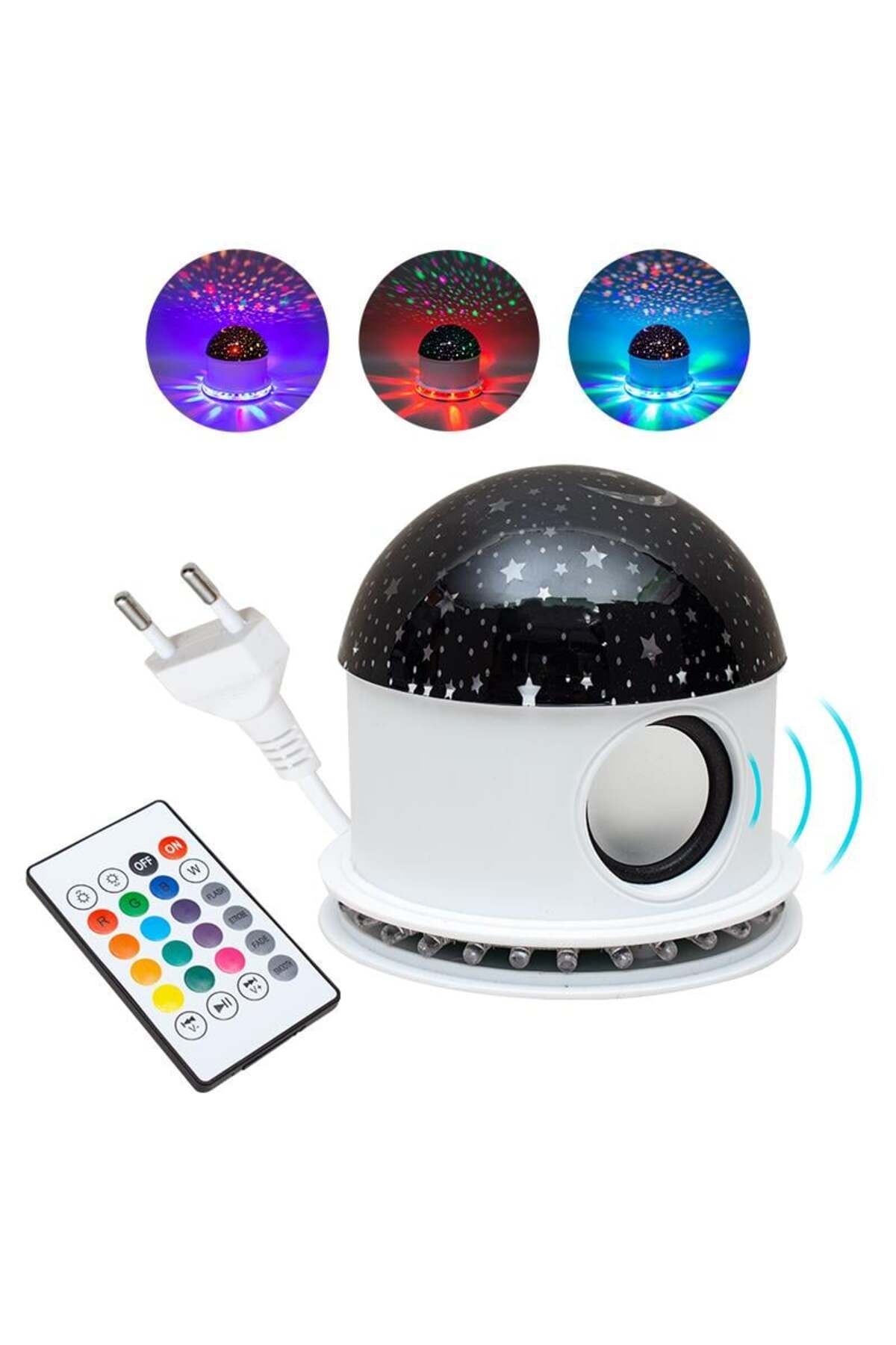 Powermaster HX-602 Bluetooth Destekli Animasyonlu Gece Lambası Hoparlör - Speaker (6 Watt)