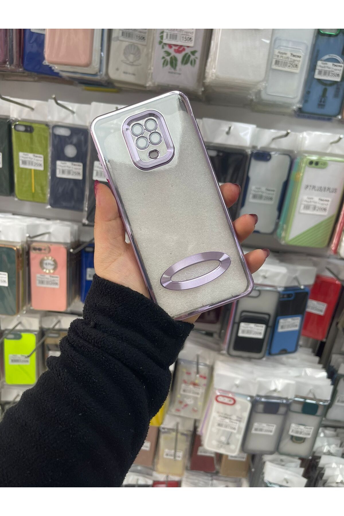 TECNOTREND Redmi Note 9 Pro/Note 9s Uyumlu Kılıf Kamera Korumalı Logo Gösteren Omega Kapak