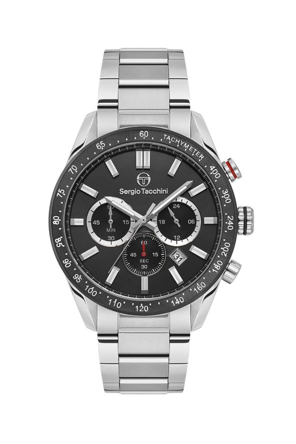 Sergio Tacchini ST.1.10442-2 Tüm Fonksiyonları Aktif 5 ATM Su Geçirmezlik Değerine Sahip Çelik Kordo