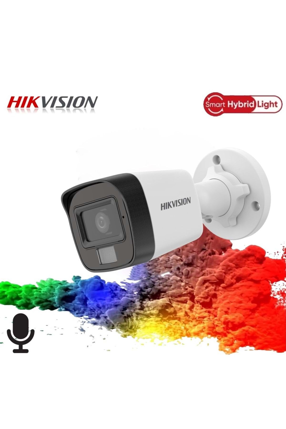 Hikvision DS-2CD1021G2-LIUF 2MP 2.8mm Smart Hybrid Light Bullet Kamera (Sesli)(30Mt)