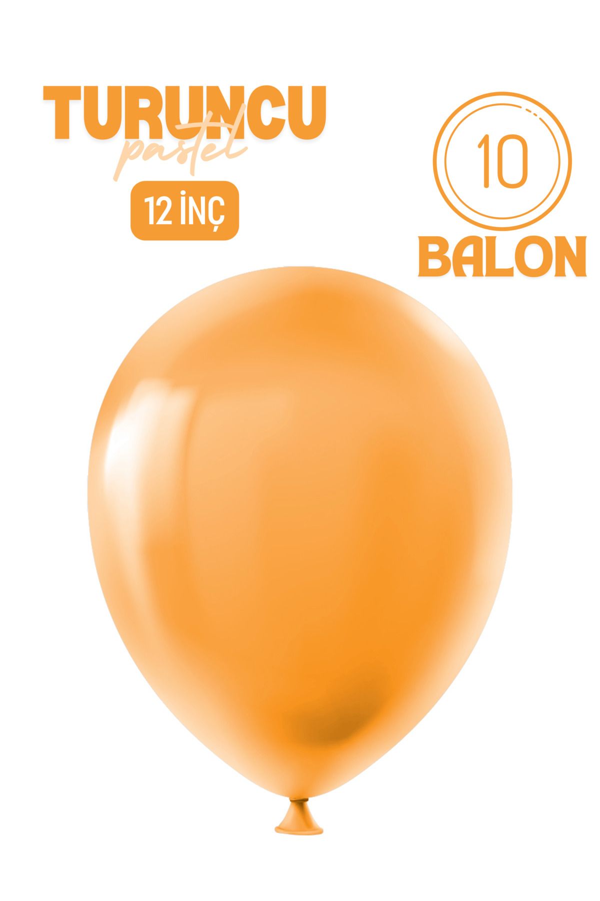 Mielibon 10’lu Turuncu Pastel Balon | 12 inç Parti, Açılış, Doğum Günü ve Konsept Süsleme