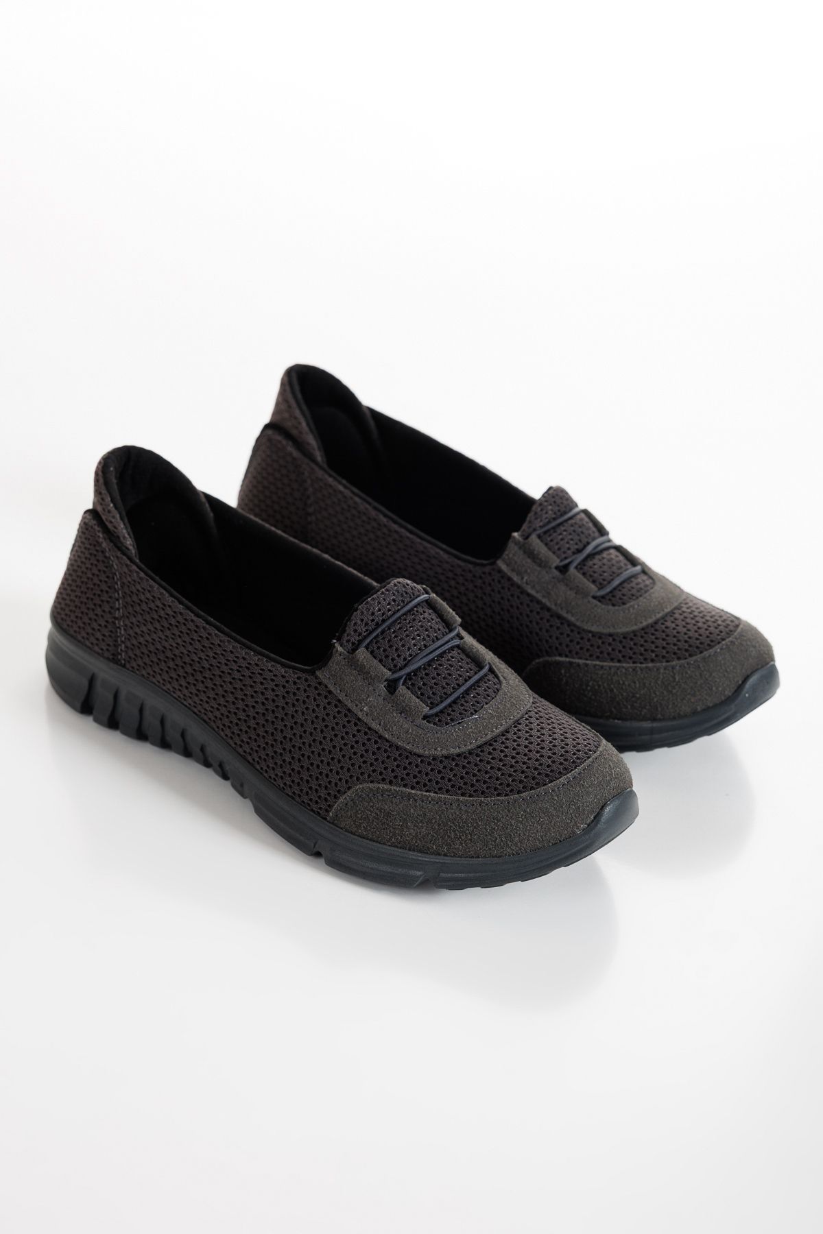 Moda Hanım Kadın Füme Memory Ortopedik Taban Sneaker