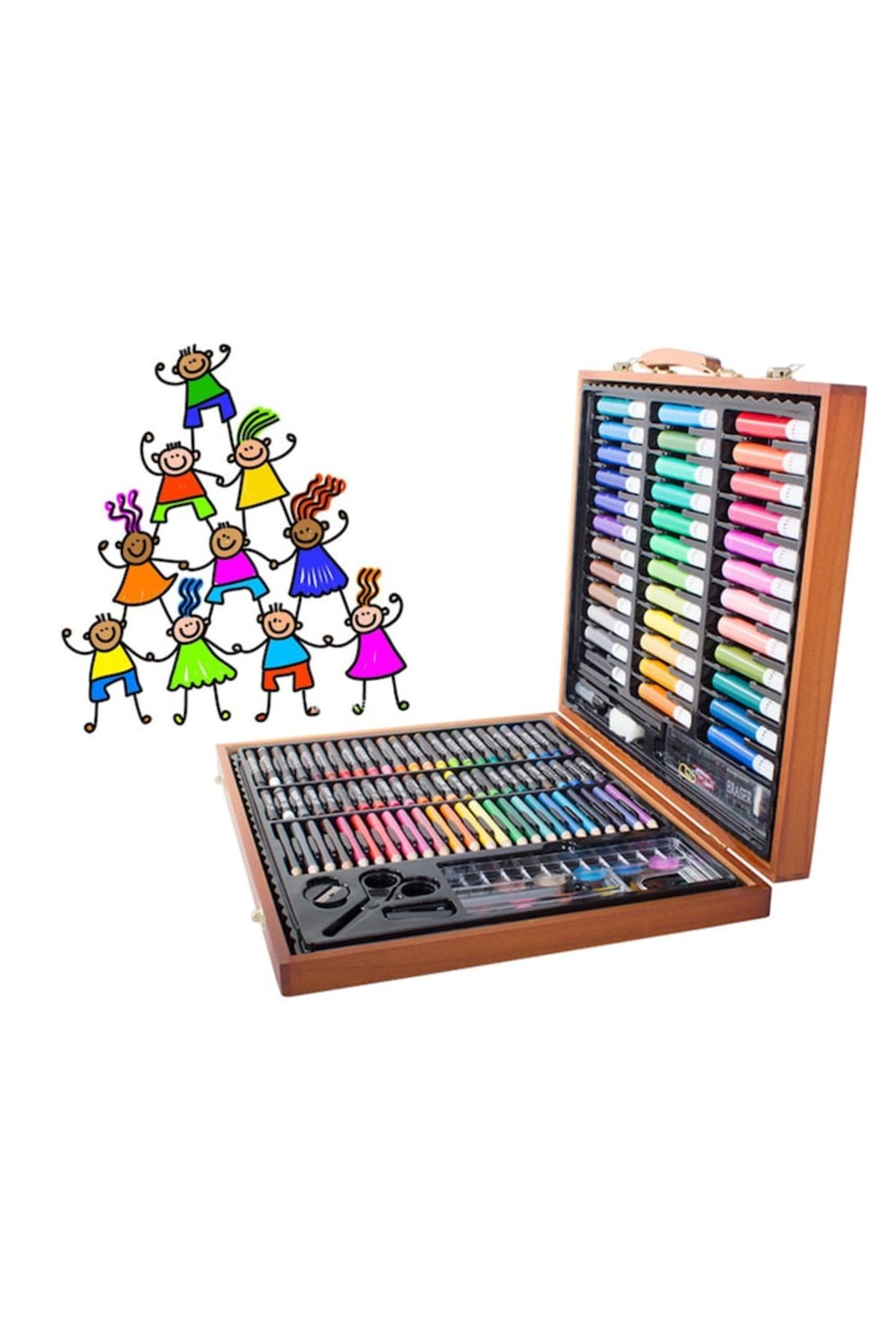 varioshop-VarioShop® Complete Drawing and Painting Set for Children, 150 Elements, Storage Case 5