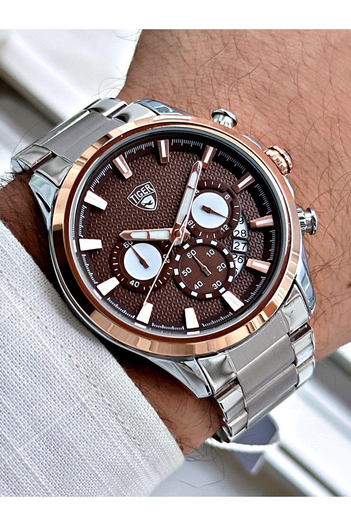 Tiger TI-618G TIGER ÇELİK ERKEK SAATİ