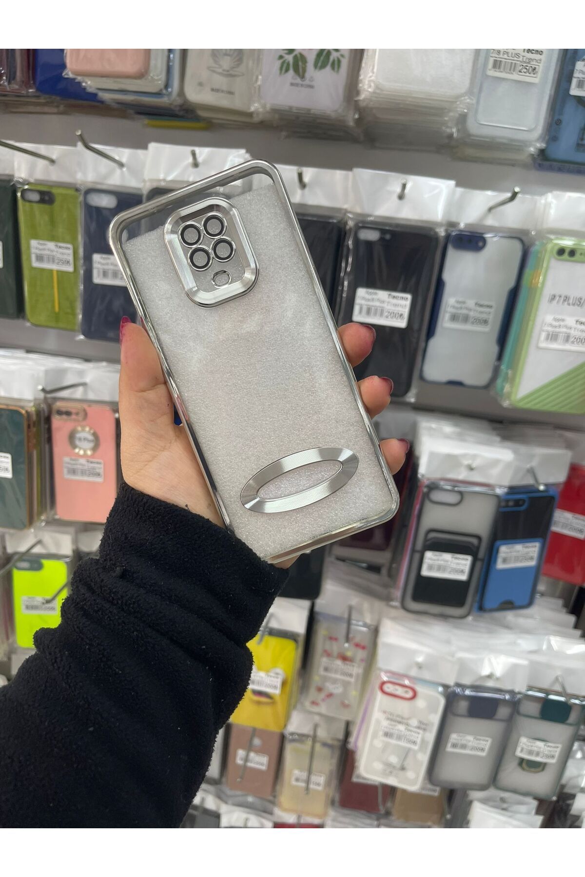 TECNOTREND Redmi Note 9 Pro/Note 9s Uyumlu Kılıf Kamera Korumalı Logo Gösteren Omega Kapak