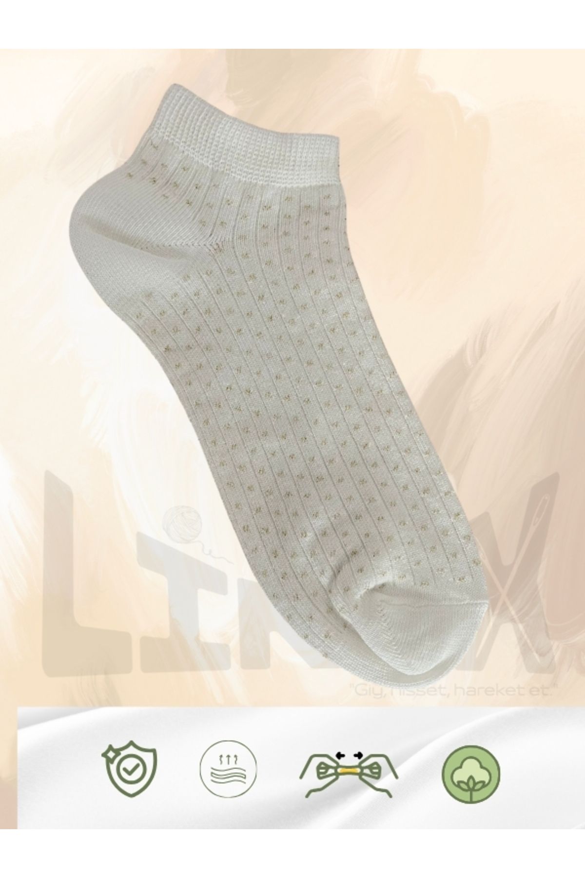 LİNTX KADIN NOKTA DESENLİ ÇORAP