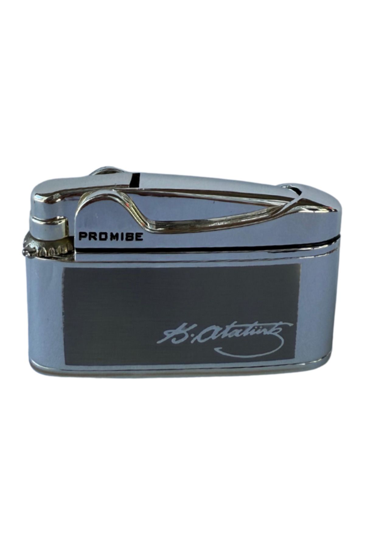 PremiumQuality Promise Soft Flame Gümüş Atatürk İmzalı Metal Çakmak