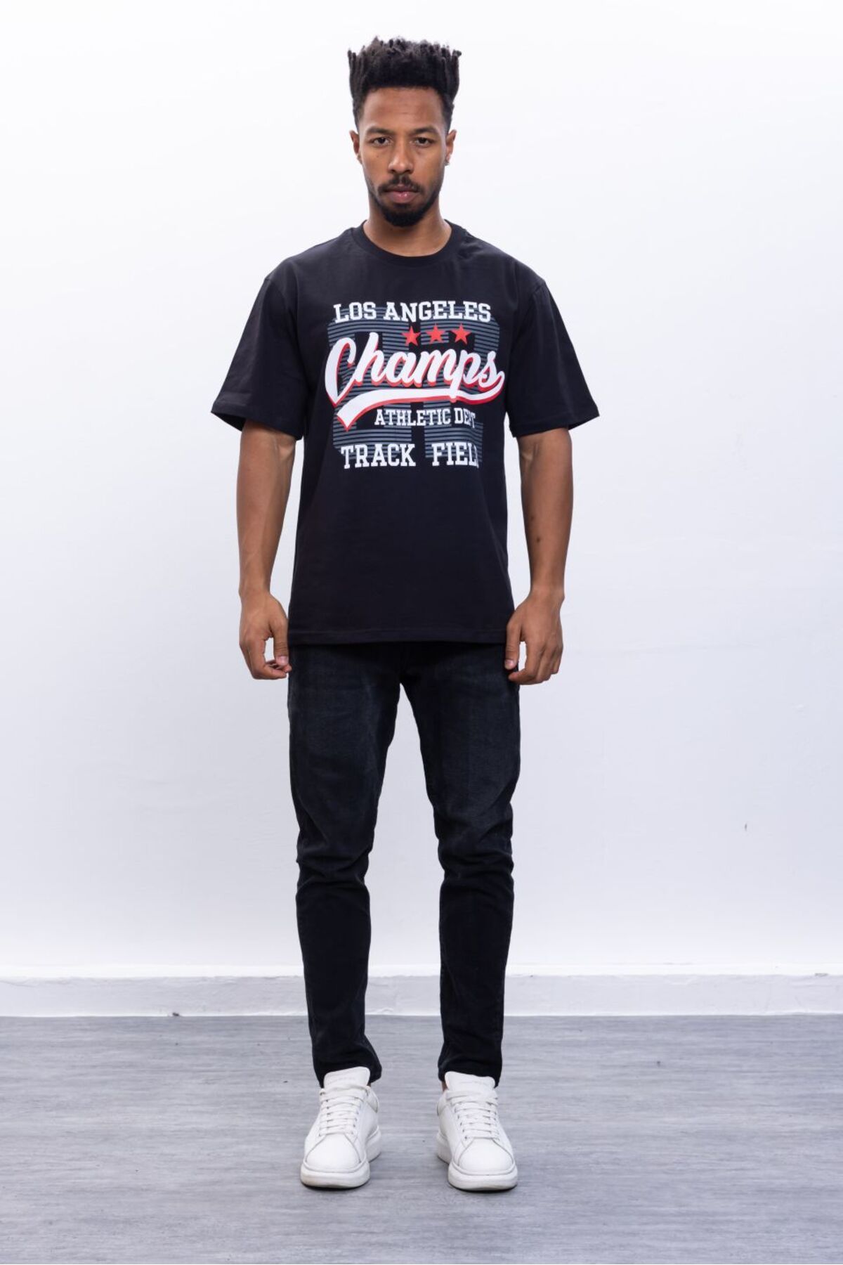 BARG FASHION Erkek Chaps Yazılı Pamuklu Oversize Tişört