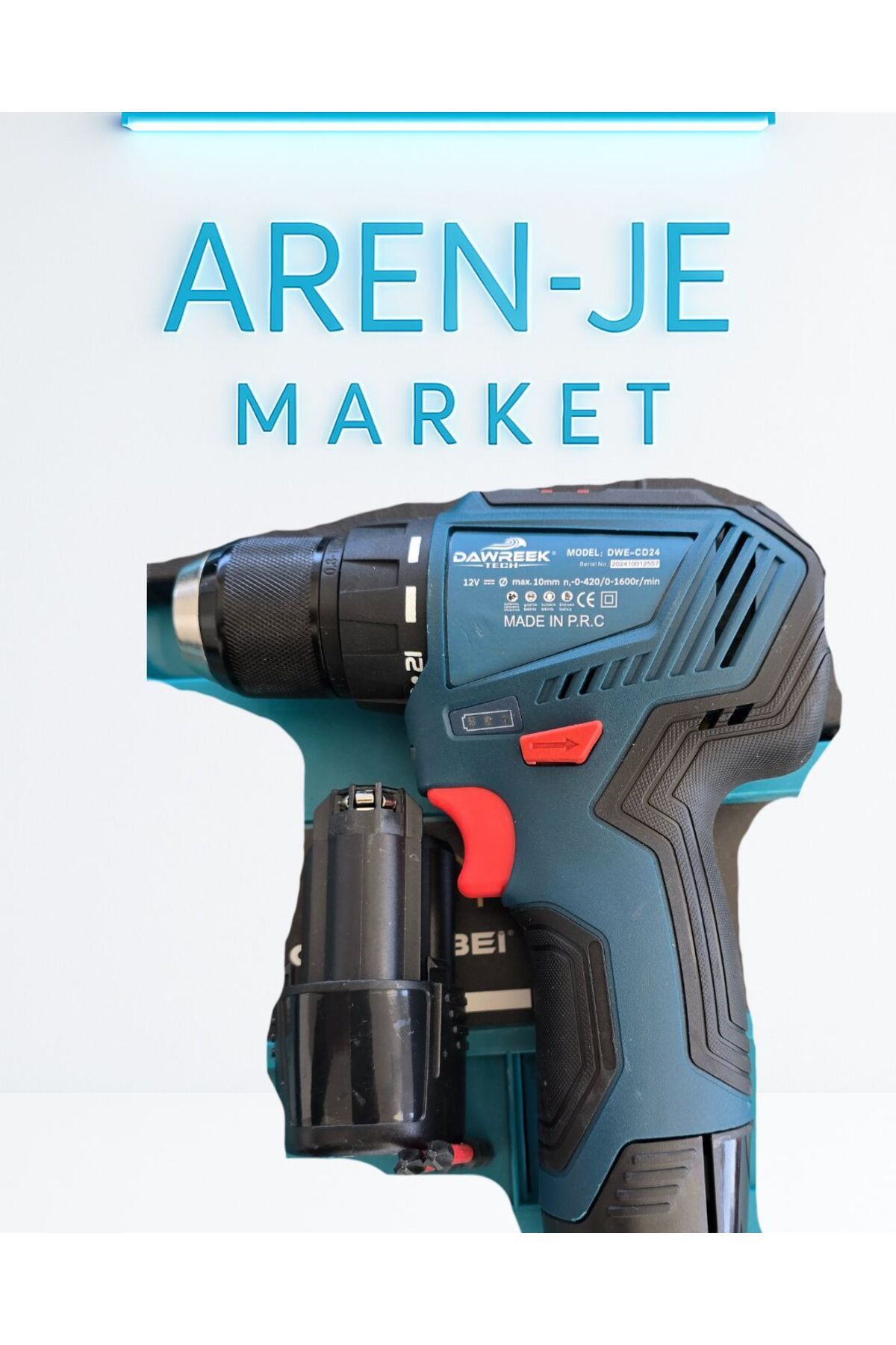 aren je Aren-Je DWE-CD24 12V Şarjlı Matkap Vidalama Seti – 2 Bataryalı + Hızlı Şarj + Taşıma Çantalı