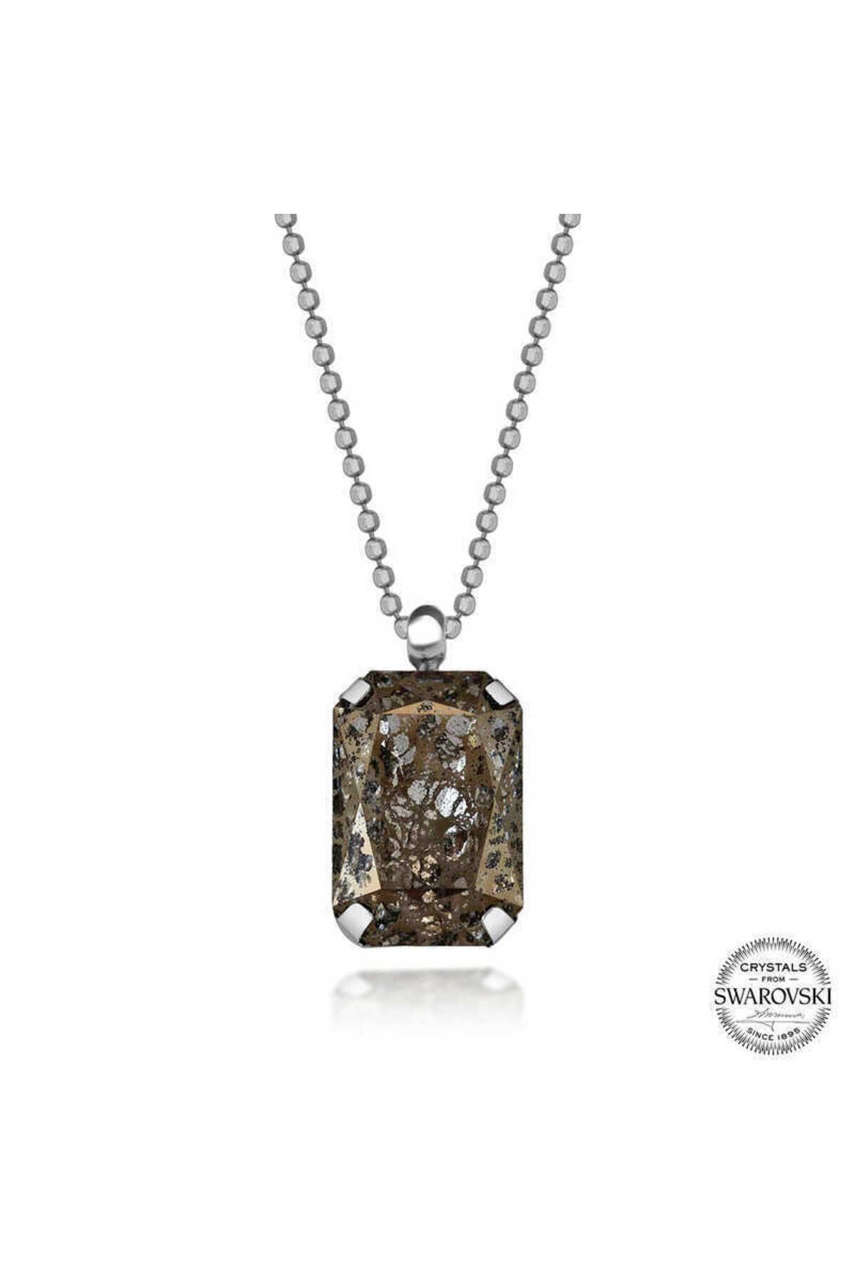 Emperium Crystal Taşlı Top Zincir Gümüş Kadın Kolye