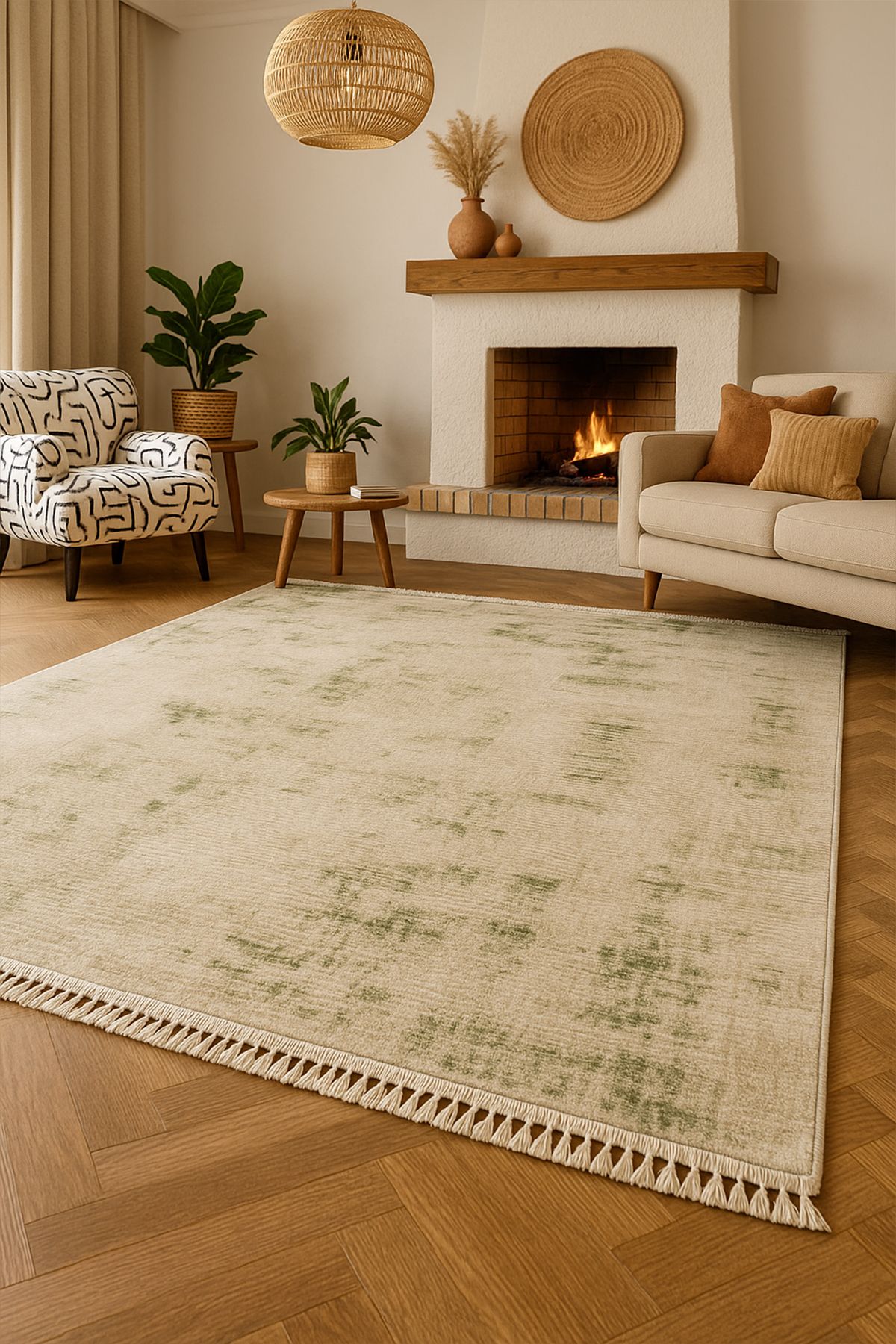 Has Halı Taiga 8619 Yeşil - Salon, Koridor (Yolluk), Mutfak, Antre, Yatak ve Oturma Odası Halısı