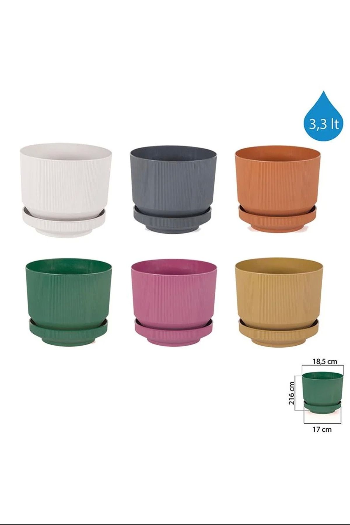 PRATİKOBA 3No Saksı 3.3Lt 1 Adet Royaleks-S282