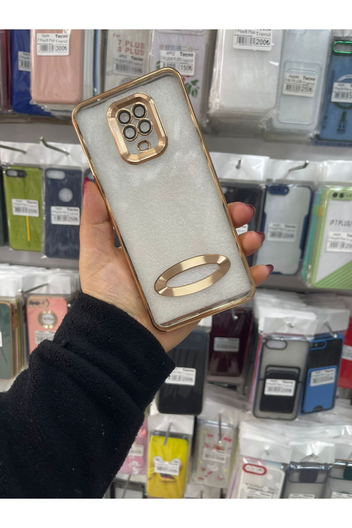 TECNOTREND Redmi Note 9 Pro/Note 9s Uyumlu Kılıf Kamera Korumalı Logo Gösteren Omega Kapak