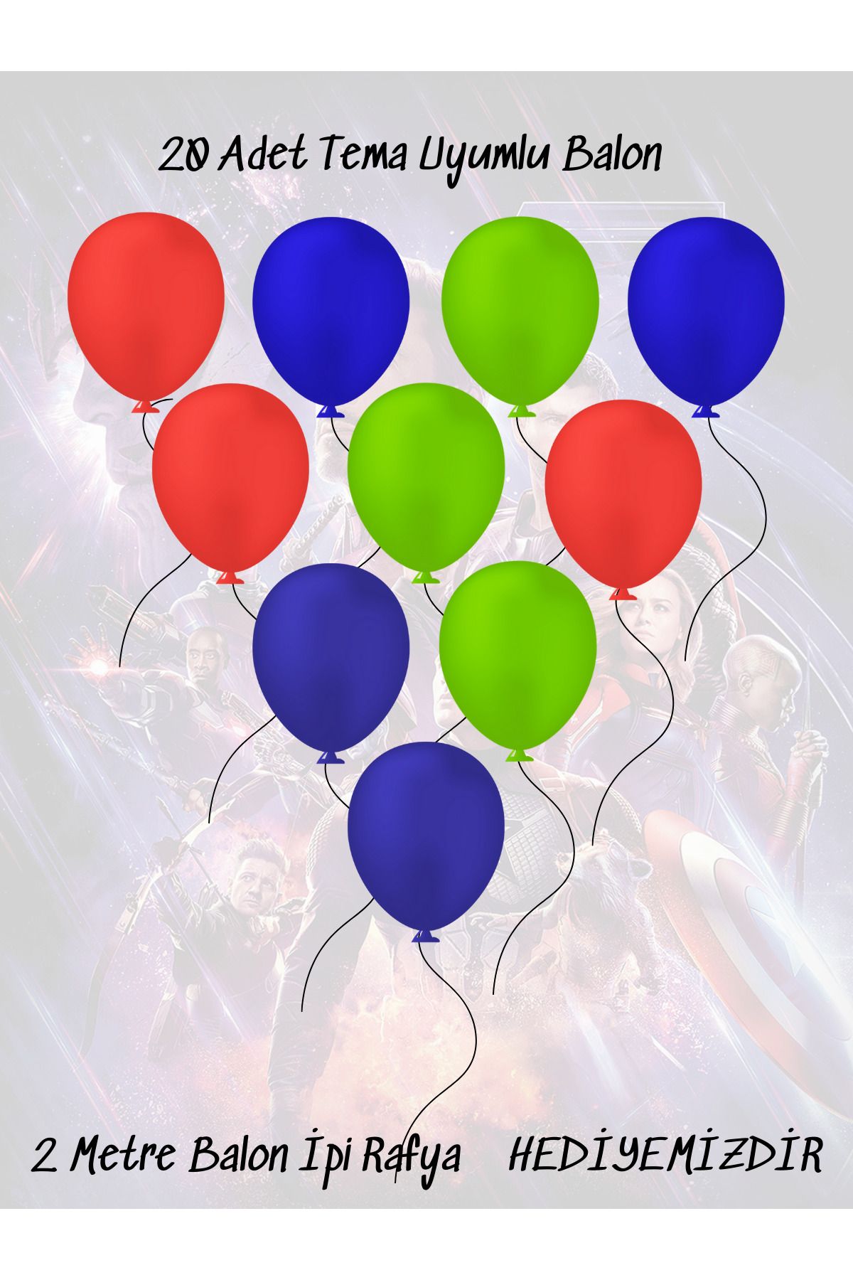 snowparty Avengers Yenilmezler Tema Uyumlu Doğum Günü Parti Balonu