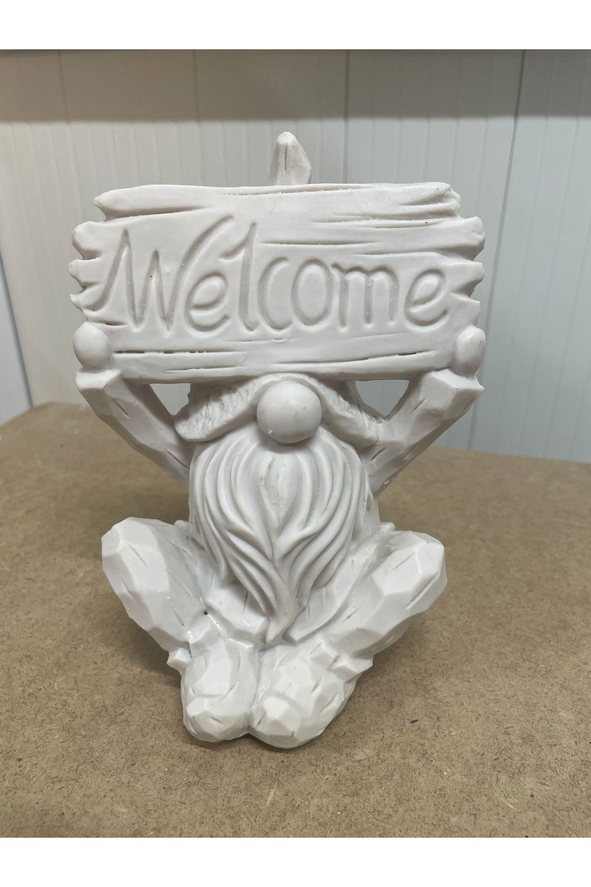 Ahşap Boyanabilir polyester welcome gnome cüce