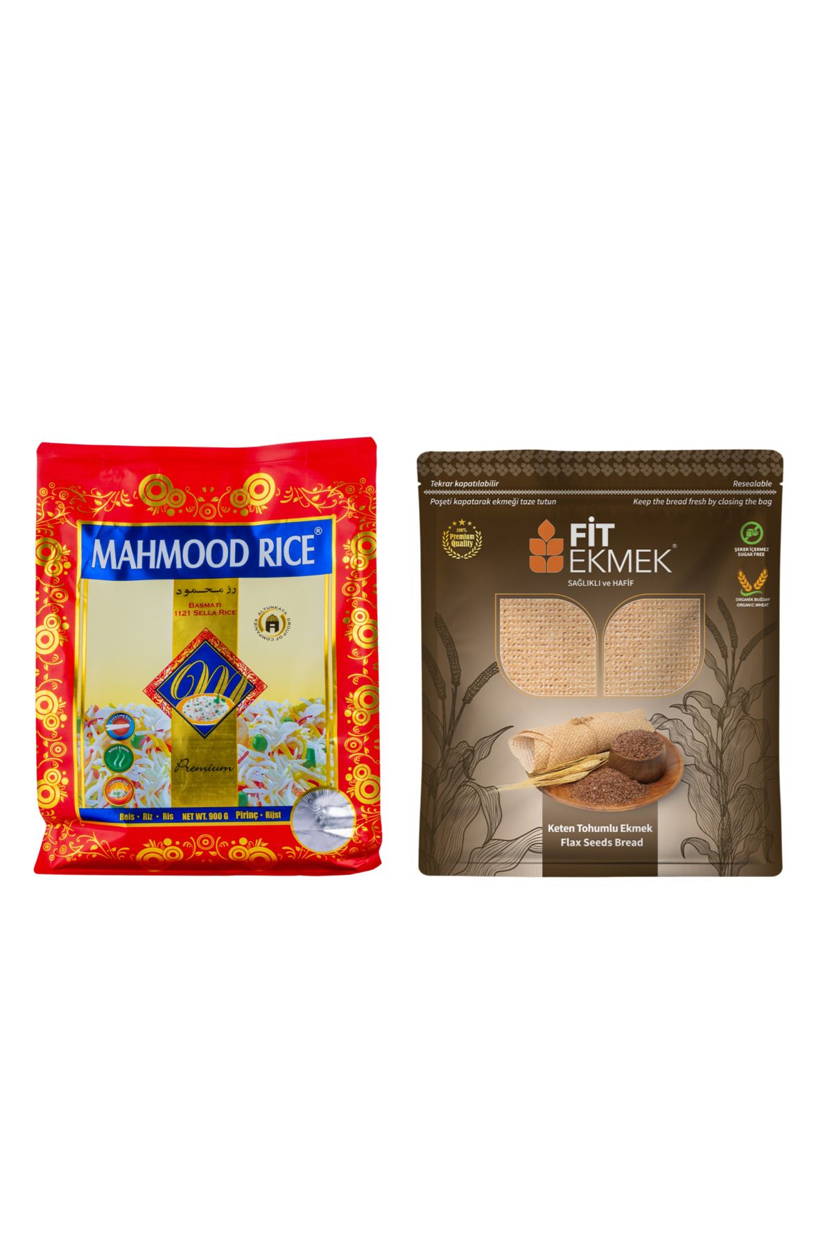 Mahmood Rıce 1121 Basmati Pirinç 900 gr ve Keten Tohumlu Lavaş Ekmeği 300gr